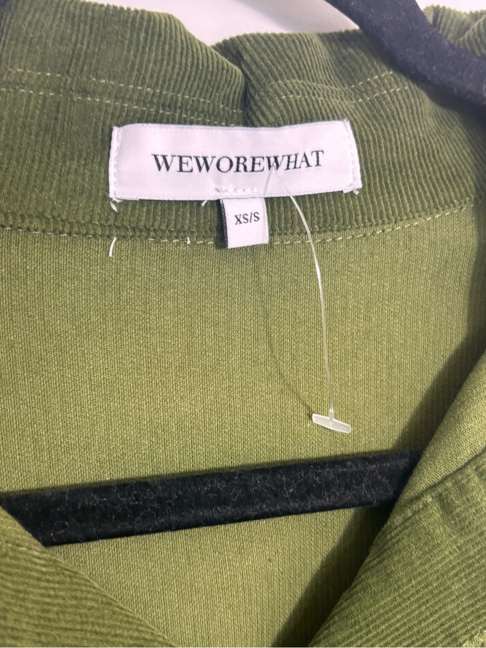 WeWoreWhat Oversized Corduroy Shacket Basil Green NWOT XS/S - Picture 7 of 9